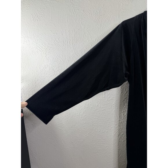 VTG Evelyn Pearson XS Black Velour Zip House Coat Dress Approx 52"L EUC - Picture 3 of 8